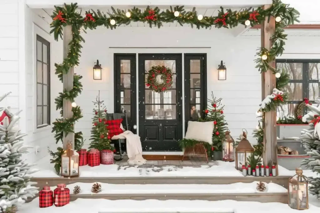 front porch Christmas decoration ideas