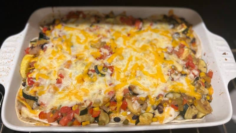 healthy vegetarian Mexican casserole