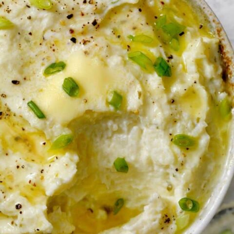 Keto Goat Cheese Cauliflower Mash
