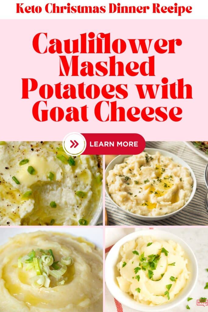 keto goat cheese cauliflower mash